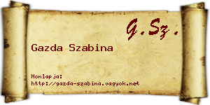 Gazda Szabina névjegykártya