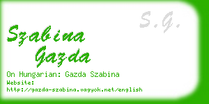 szabina gazda business card